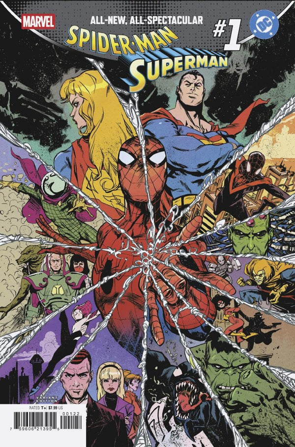 Marvel/DC Spider-Man / Superman #1 (Sanford Greene Homage Variant Cover)
