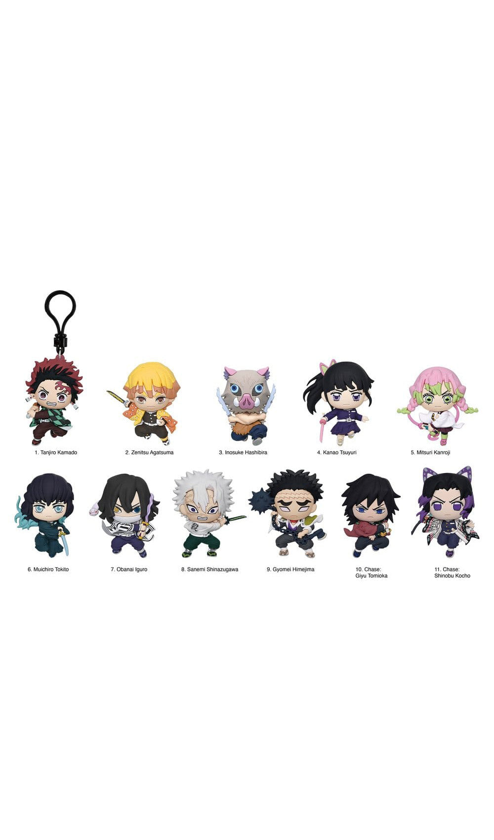 Demon Slayer 3D Foam Bag Clips Infinity Castle Serie 1