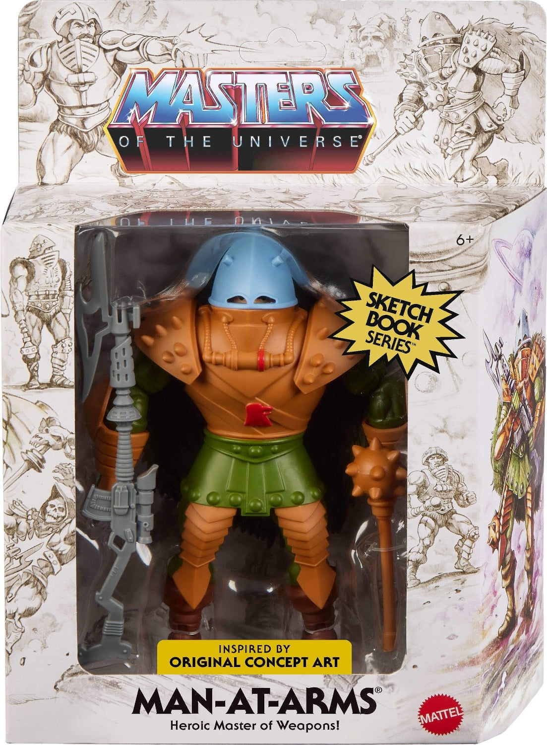 Masters of the Universe Origins Action Figure Sketchbook Series: Man-At-Arms 14 cm
