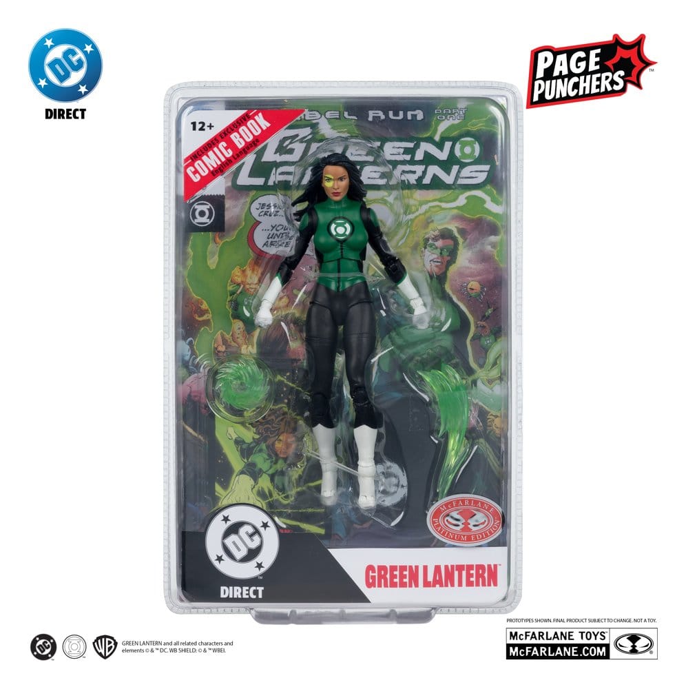 DC Direct Page Punchers Action Figure Jessica Cruz (Green Lanterns # 48) (Red Platinum Edition) 18 cm