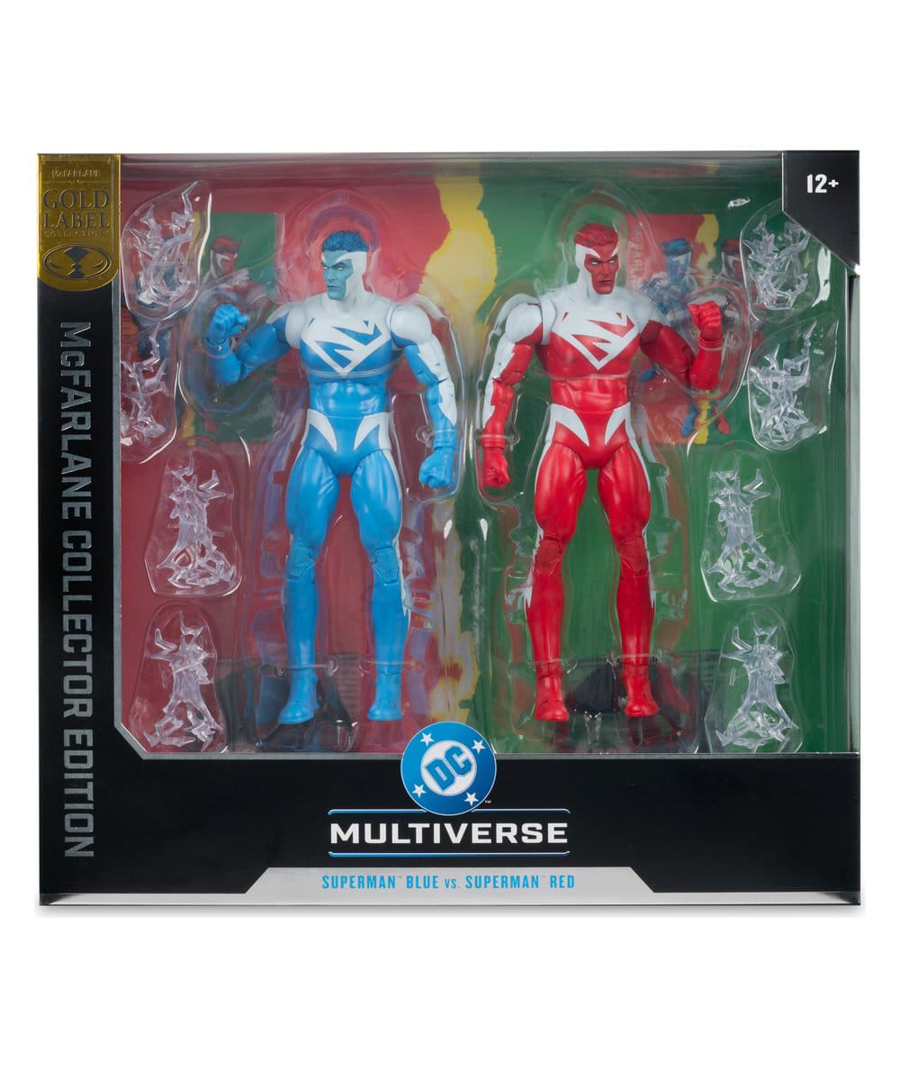 DC Multiverse Action Figures 2-Pack Superman Blue vs. Superman Red (Gold Label) 18 cm